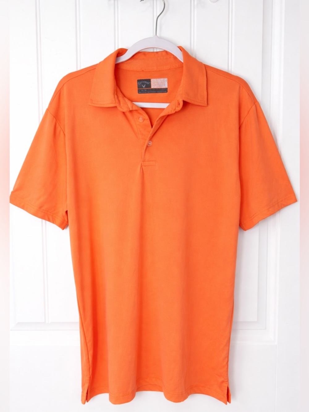 Callaway Tangerine Polo Shirt Golf Performance Short Sleeve Men’s Large